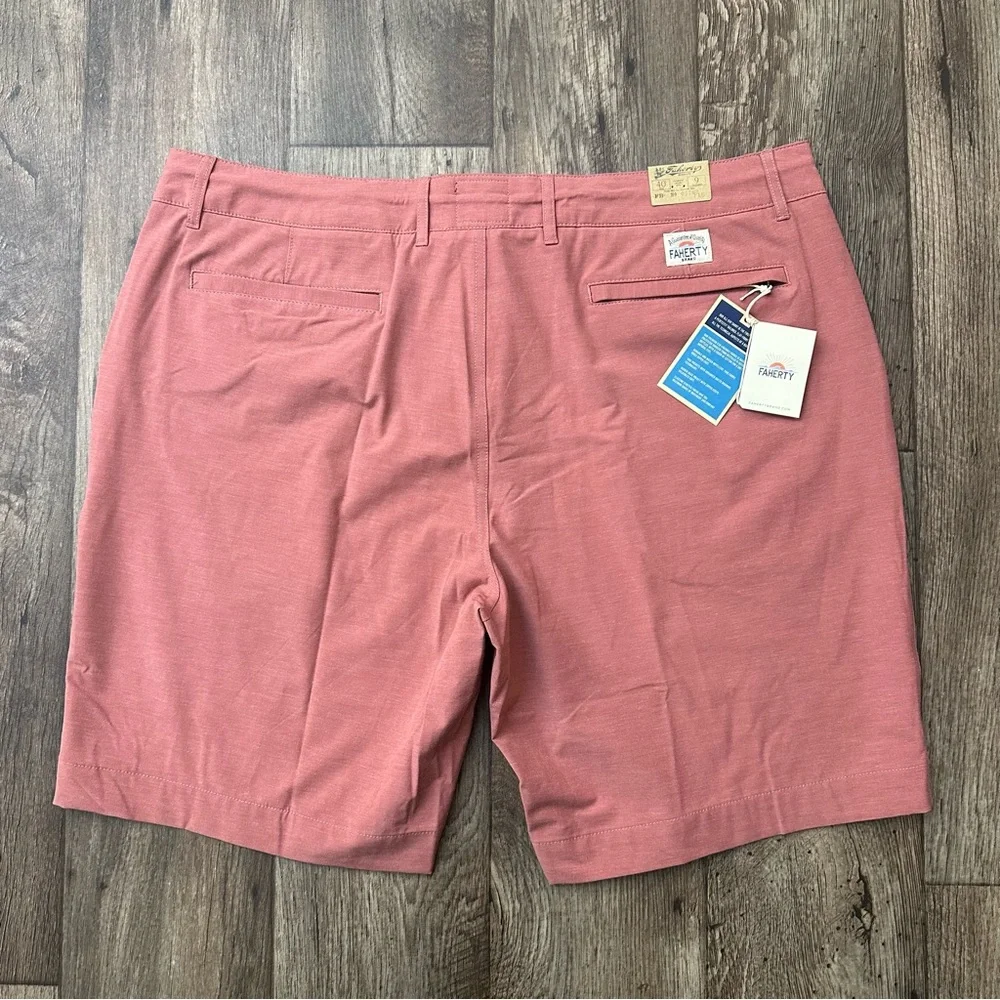 Faherty All Day Belt Loop Shorts Mens Size 40 Sunrose
